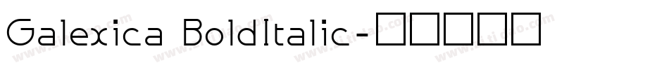 Galexica BoldItalic字体转换